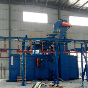 Q38連續(xù)式懸鏈拋丸清理機(jī) Q38連續(xù)式懸鏈拋丸清理機(jī)