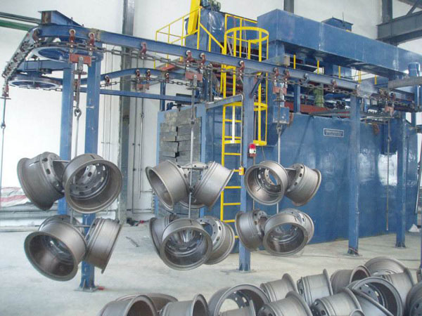 電解鋁陽極鋼爪拋丸機清理設(shè)備