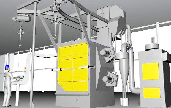 吊鉤式拋丸機結(jié)構(gòu)圖 吊鉤式拋丸機結(jié)構(gòu)圖